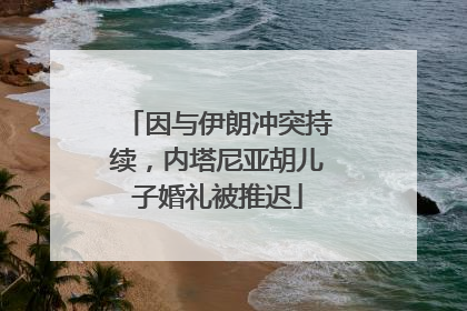 因与伊朗冲突持续，内塔尼亚胡儿子婚礼被推迟